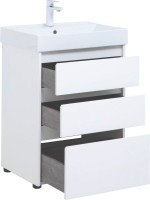 Мебель для ванной комнаты Aquanet Nova Lite 60 напольная, белая, 3 ящика