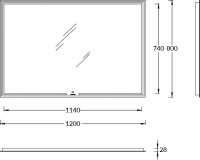 Зеркало KERAMA MARAZZI Mio 120 с подсветкой Зеркало KERAMA MARAZZI Mio 120 с подсветкой