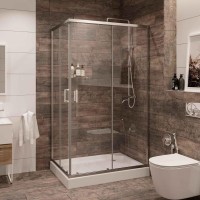 Душевой уголок Niagara Nova NG-6681-08 100x80, профиль хром, стекло прозрачное