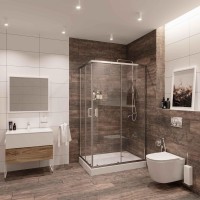 Душевой уголок Niagara Nova NG-6681-08 100x80, профиль хром, стекло прозрачное