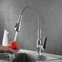Смеситель для кухни Shevanik S843-9 с гибким изливом, хром, серый