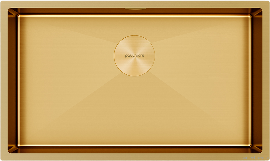 Комплект Мойка Paulmark Next PM217444-BG брашированное золото + Измельчитель Intenso
