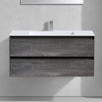 Тумба с раковиной Vincea Luka 100, 2 ящика, камень, с белой раковиной