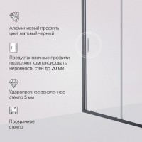 Душевая дверь в нишу AM.PM Gem Solo W90G-150-1-195BT 150 см