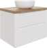 Мебель для ванной STWORKI Берген 80 белая со светлой столешницей, раковина Moduo 40 RING
