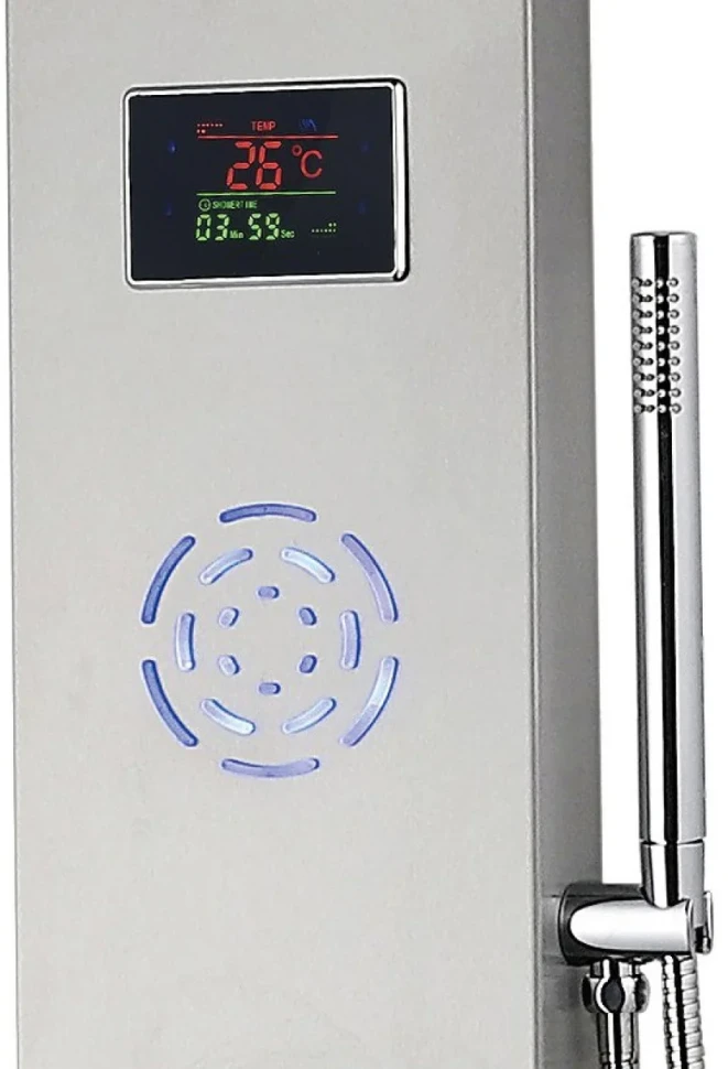 Душевая панель beWash BV4TMSP9776 с термостатическим смесителем, матовый хром