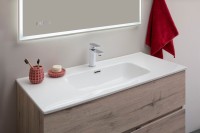 Мебель для ванной комнаты Aquanet Алвита new 100 подвесная, дуб веллингтон белый, с ящиками