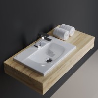 Раковина маленькая в туалет Berges Small 45x31 глянцевый белый