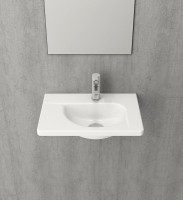Раковина маленькая в туалет Berges Small 45x31 глянцевый белый