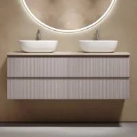 Тумба с раковиной Sancos Snob T 140 doha soft, столешница бежевая TT140A2X, раковина CN6009