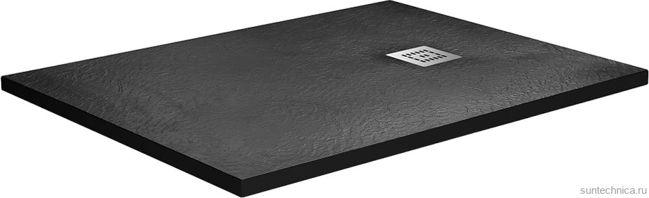 Поддон для душа BelBagno Uno AH 120х80, черный матовый, с сифоном