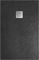 Поддон для душа BelBagno Uno AH 120х80, черный матовый, с сифоном