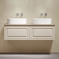 Тумба с раковиной Sancos Very 140 beige soft, столешница бежевая TT140A2, раковина CN6075