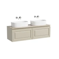 Тумба с раковиной Sancos Very 140 beige soft, столешница бежевая TT140A2, раковина CN6075