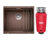 Комплект Мойка Blanco Etagon 500-U кофе + Измельчитель Franke