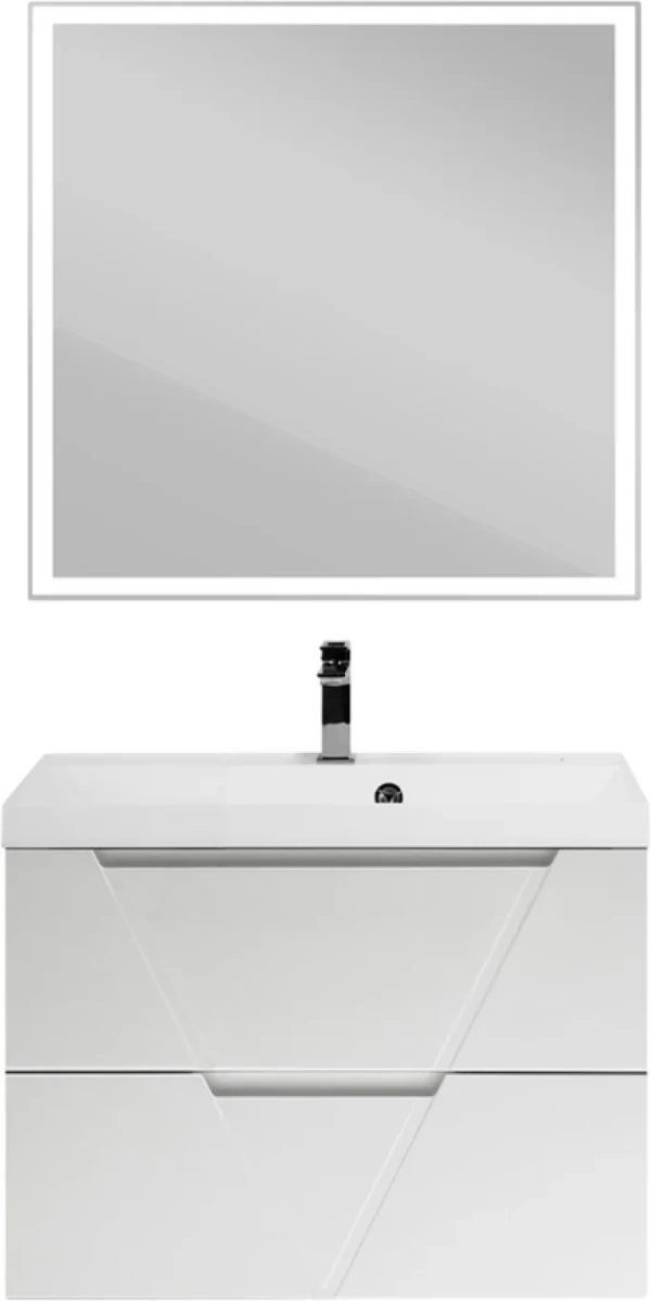 Мебель для ванной комнаты BelBagno Vittoria 80 подвесная, bianco lucido,белая глянцевая раковина