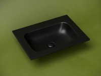 Накладная раковина Ceramicanova Grace прямоугольная без отверстия под смеситель черная матовая 61 см CN7011MBwx