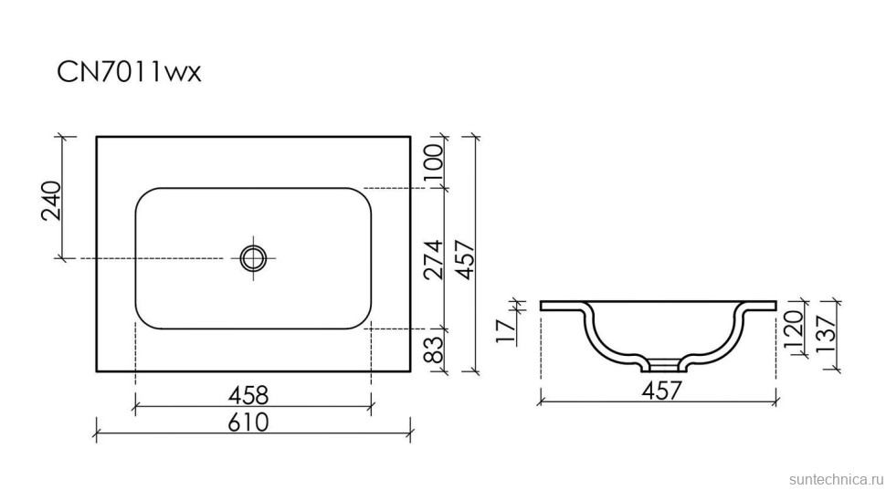 Накладная раковина Ceramicanova Grace прямоугольная без отверстия под смеситель черная матовая 61 см CN7011MBwx