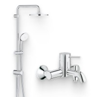 Душевой комплект Смеситель Grohe BauClassic 32865000 + Стойка New Tempesta 27389002