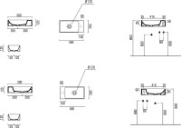 Раковина маленькая в туалет GSI Kube X 9486F111 50х25 см