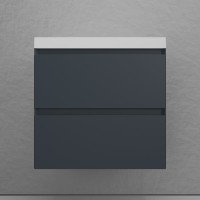 Тумба с раковиной Style Line Манхэттен 60 подвесная, графит, раковина Andrea Classic 60