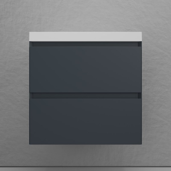 Тумба с раковиной Style Line Манхэттен 60 подвесная, графит, раковина Andrea Classic 60