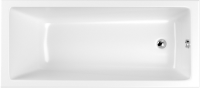 Акриловая ванна WHITECROSS Wave Slim 130x70 см, встраиваемая, белый глянец, на ножках