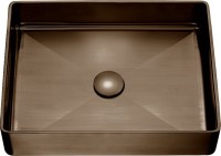 Накладная раковина AltroBagno Accordo 001012 BrAn 50 состаренная бронза, прямоугольная, нержавеющая сталь