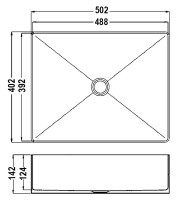 Накладная раковина AltroBagno Accordo 001012 BrAn 50 состаренная бронза, прямоугольная, нержавеющая сталь