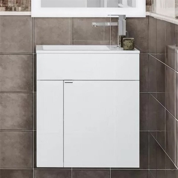 Тумба с раковиной KERAMA MARAZZI 50 белая глянцевая