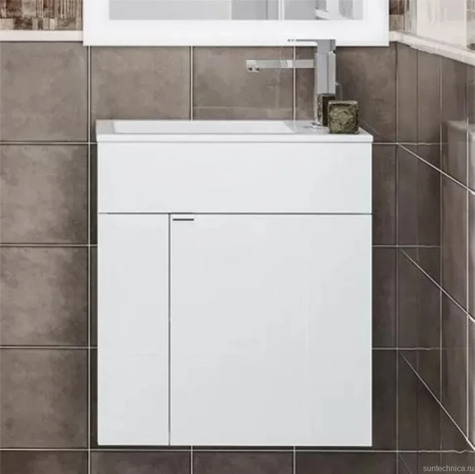 Тумба с раковиной KERAMA MARAZZI 50 белая глянцевая