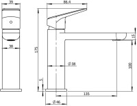 Комплект Накладная раковина Lavinia Boho Bathroom Sink Slim 33311008 + Смеситель Wellsee ICON! for life 182302000 матовый черный