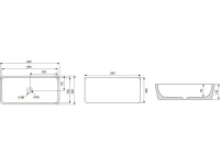 Накладная раковина Abber Rechteck AC2204MBG 61 матовая зеленая, прямоугольная, фаянс