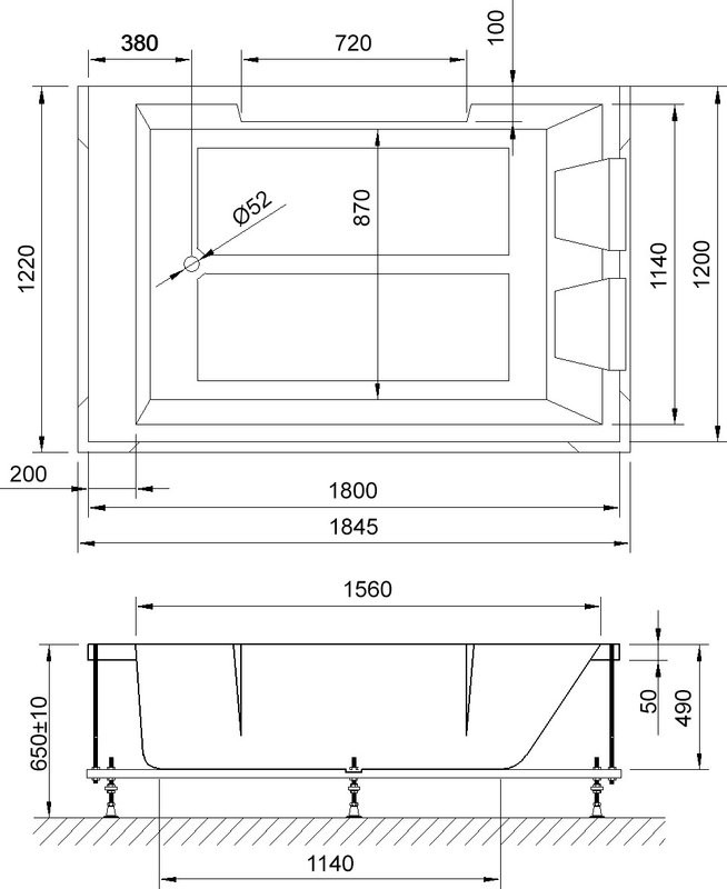Акриловая ванна Royal Bath Triumph RB 665100 180x120 см, встраиваемая, белая, для двоих, со смесителем