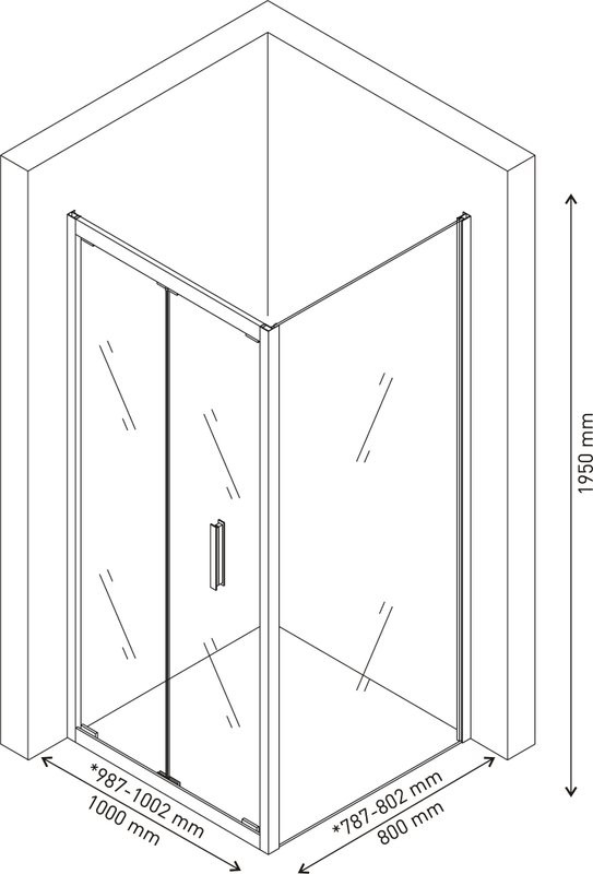 Душевой уголок Berges Legos LS-4 100х80 см, профиль хром