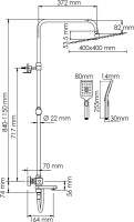 Душевая стойка Wasserkraft Aller A199.119.126.087.CH Thermo с термостатом, хром