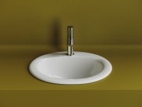 Раковина встраиваемая сверху Ceramicanova Sun овальная 515x455x200 мм с переливом цвет белый CN6080