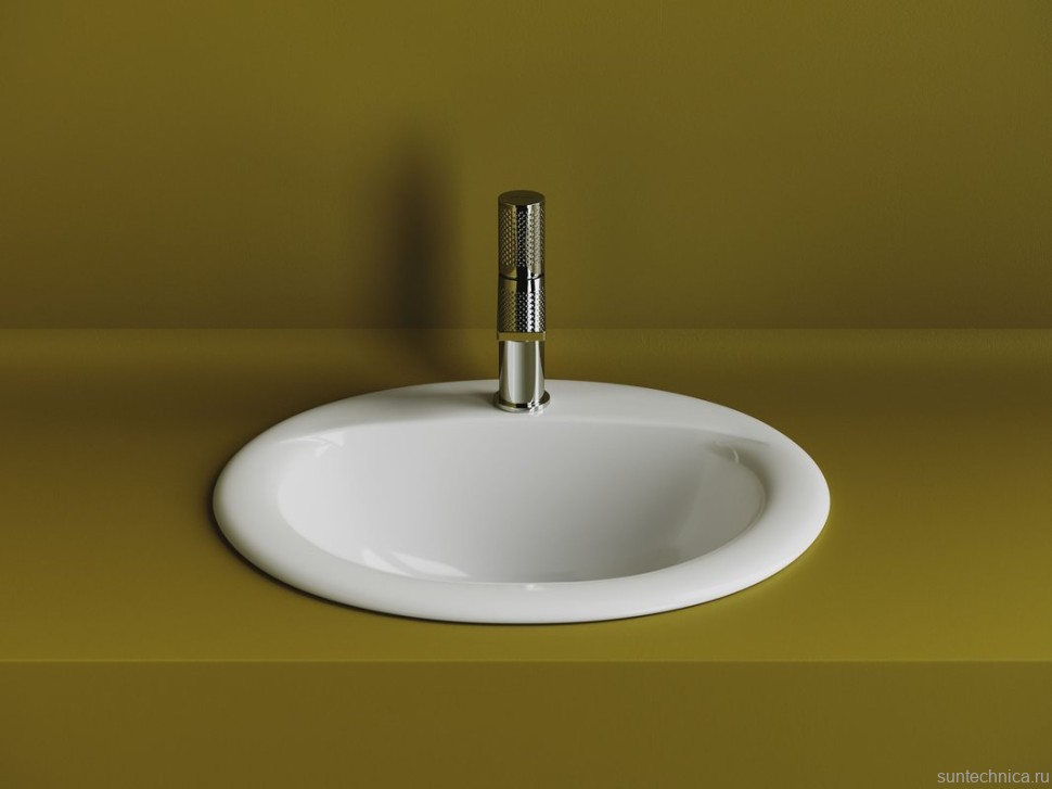 Раковина встраиваемая сверху Ceramicanova Sun овальная 515x455x200 мм с переливом цвет белый CN6080