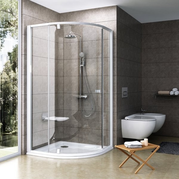 Душевой уголок Ravak Pivot PSKK3-80 Transparent, профиль и ручки белые