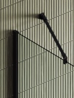 Душевая перегородка Maybahglass MGD-726-6ш 79 см, профиль черный, стекло прозрачное