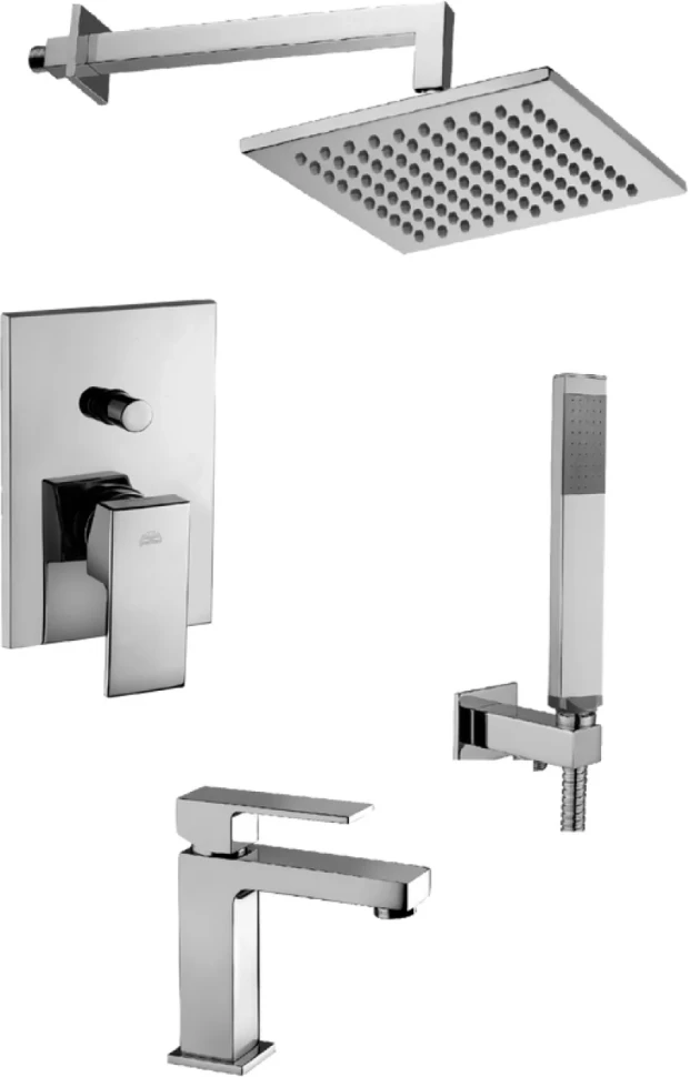 Комплект для ванной Paffoni Elle KITEL015CR071 С ВНУТРЕННЕЙ ЧАСТЬЮ, верхний душ 20 см, хром