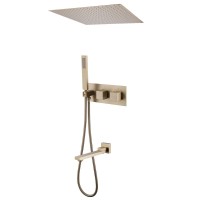 Душевой комплект Abber Daheim AF8254G С ВНУТРЕННЕЙ ЧАСТЬЮ, матовое золото