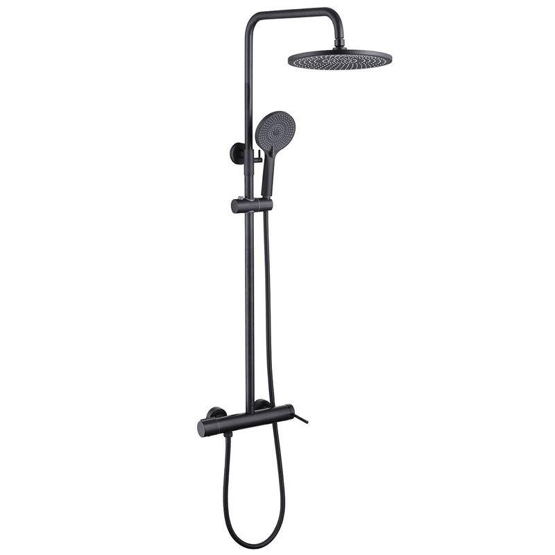 Душевая стойка Abber Emotion AF8816BL матовая черная