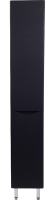 Шкаф пенал для ванной Style Line Бергамо Люкс Plus 30 L с бельевой корзиной, антискрейтч черный
