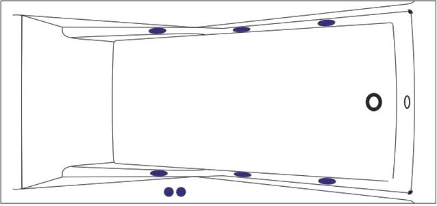 Акриловая ванна WHITECROSS Palace Soft 180x80 см, встраиваемая, с гидромассажем, белый глянец, с каркасом, со сливом-переливом, фурнитура бронза