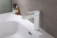 Смеситель для раковины Abber Weiss Insel AF8010FW матовый белый Смеситель для раковины Abber Weiss Insel AF8010FW матовый белый