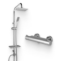 Душевой комплект Термостат Lemark Yeti LM7833C + Стойка LM8804C