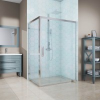 Душевой уголок Kubele DE019 R-CLN-CH 160х90 см, профиль хром
