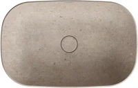 Накладная раковина KERAMA MARAZZI Magica 65 бежевый камень, прямоугольная, фаянс