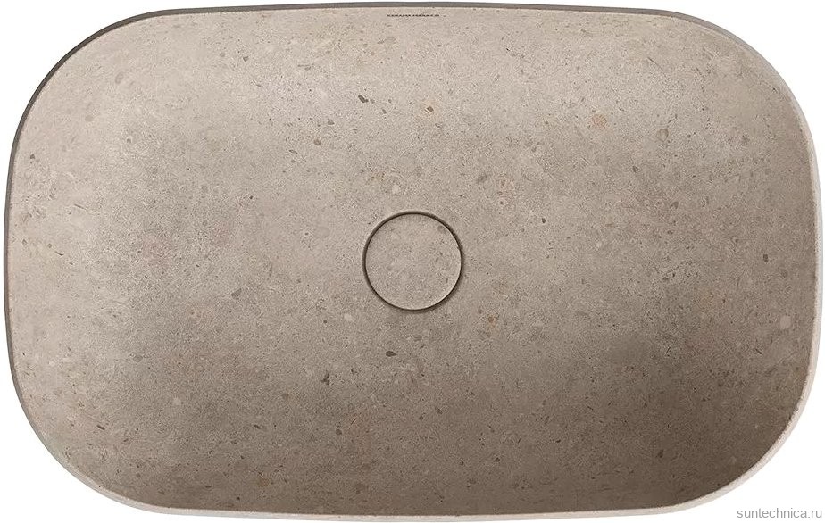 Накладная раковина KERAMA MARAZZI Magica 65 бежевый камень, прямоугольная, фаянс